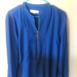 Michael Kors Long Sleeve Blue Shirt